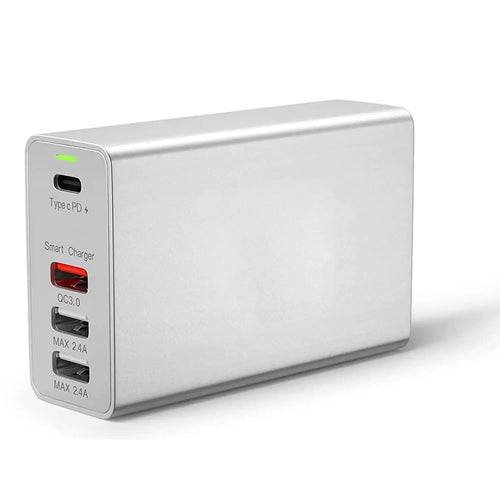 100W USB C Charger 4-Port Type C Charging Station - 100W USB C PD 3.0 18W QC 3.0 & 12W Fast Charger USB Ports USB C PD Power Adapter for MacBook Pro/Air iPad iPhone Galaxy Laptop and More