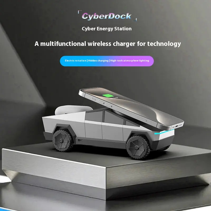 3-in-1 Multifunctional Wireless Charging Station - Cybertruck Inspired