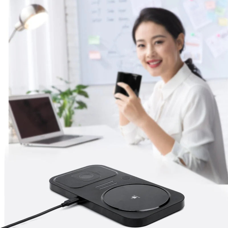 4-in-1 Wireless Charger & Heating Coaster