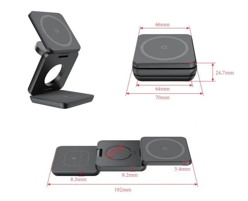 Foldable Magnetic Wireless Charging Phone Stand